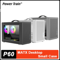 Power Train P60 M-ATX Portable Desktop Case Mini-ITX/MATX Motherboard ATX/SFX Power Support U3 Type-C Small Computer Chassis