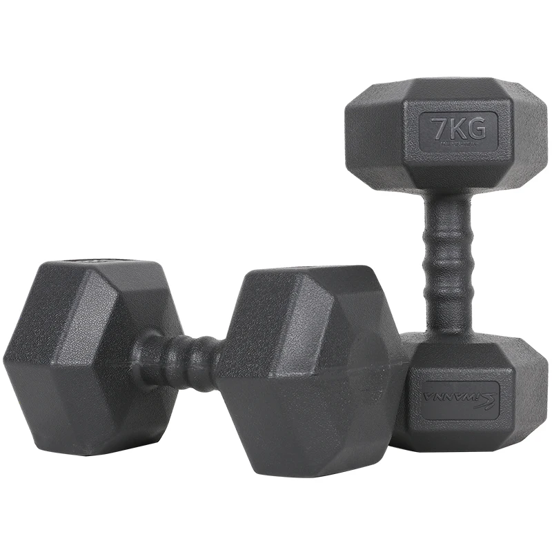 IWarner Men's Hexagonal Dumbbell 7kg 2 pieces Dumbbell Health