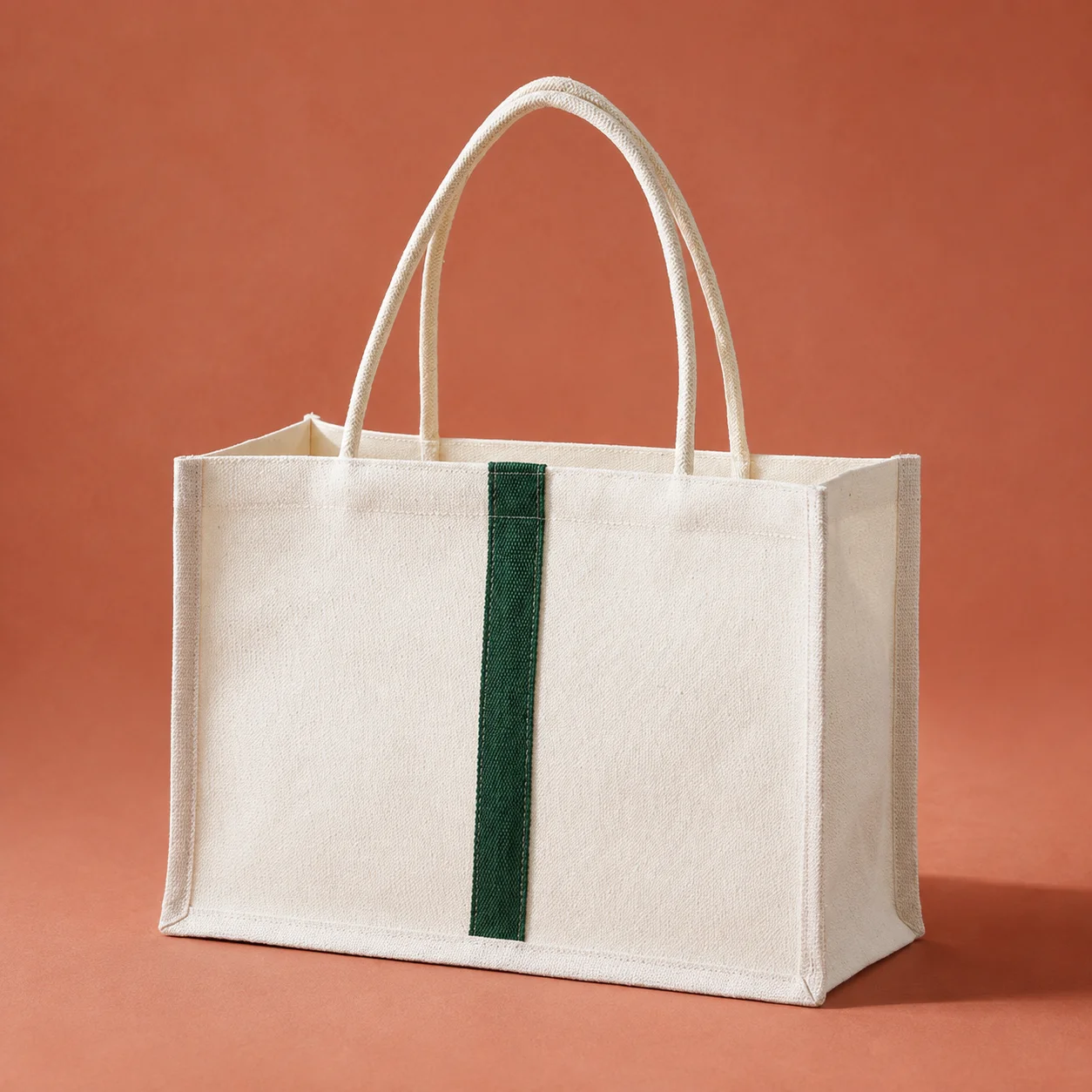 Women Bags Jute - Sac en jute rayé vert durable,