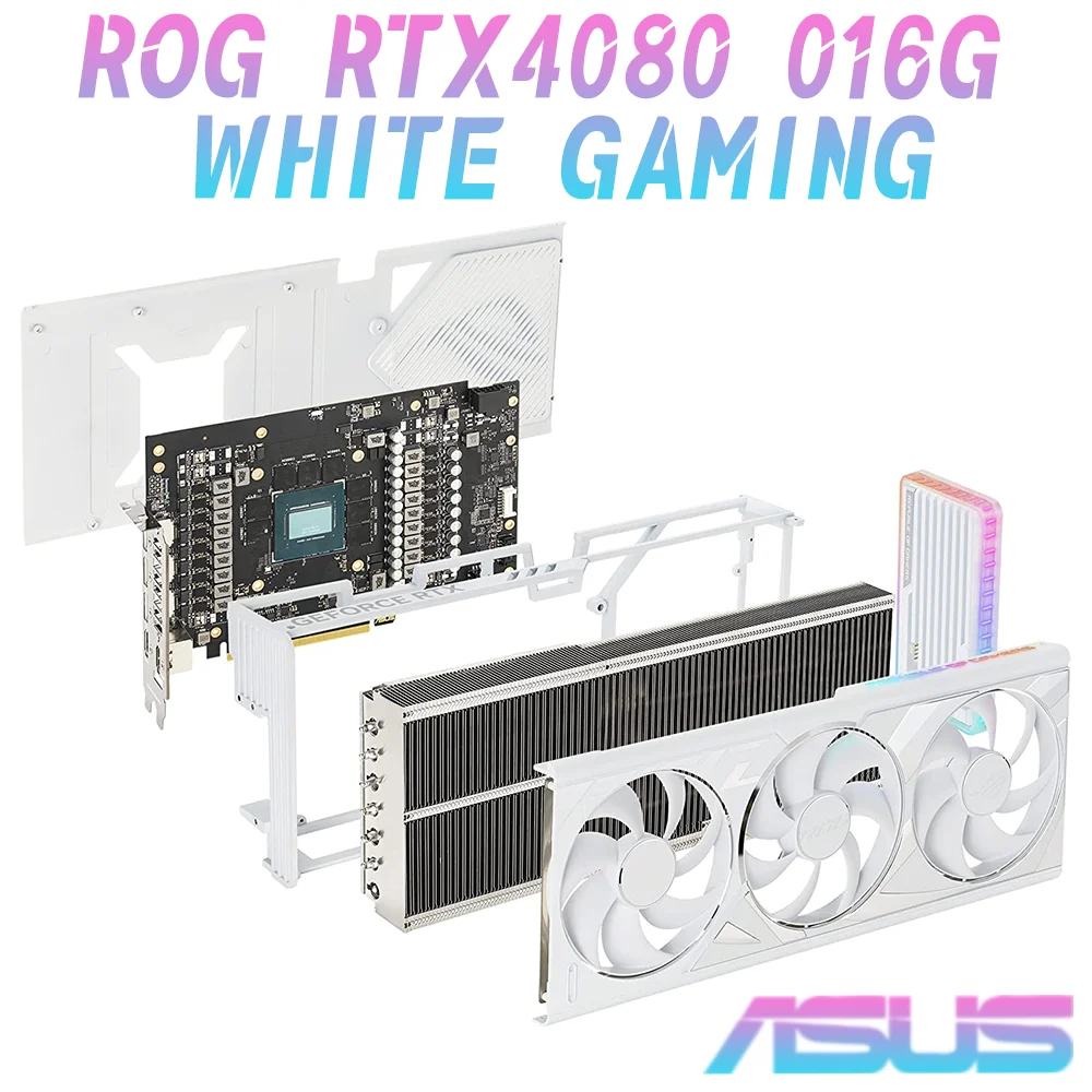 Asus Nieuwe Rog Strix Rtx 4080 O16G Wit Gaming Grafische Kaart GDDR6X 16Gb Video Kaarten Gpu Nvidia RTX4080 PCIE4.0 oc Modus 2655 Mhz