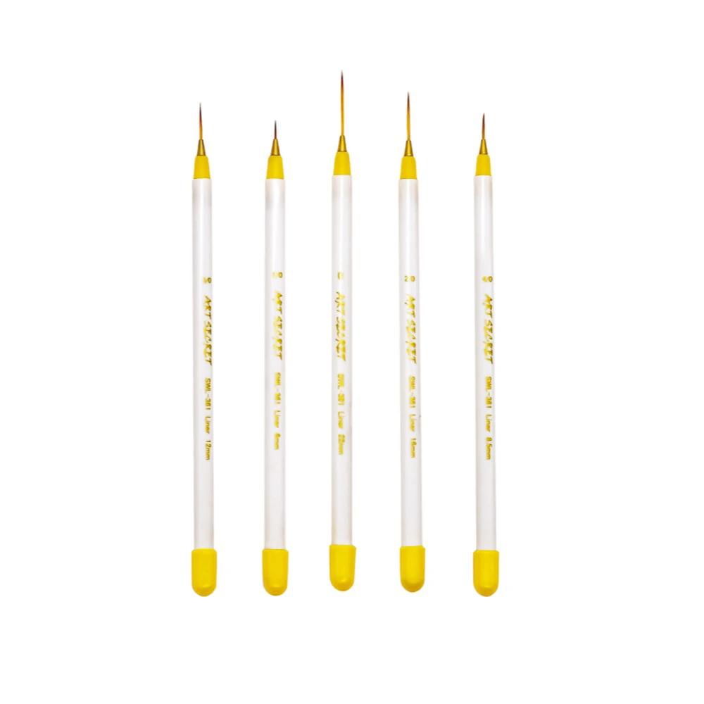 Professional 5pcs/set Detail Liner Striping Drawing Brush for Nail Art  Nail DIY Design Accessories