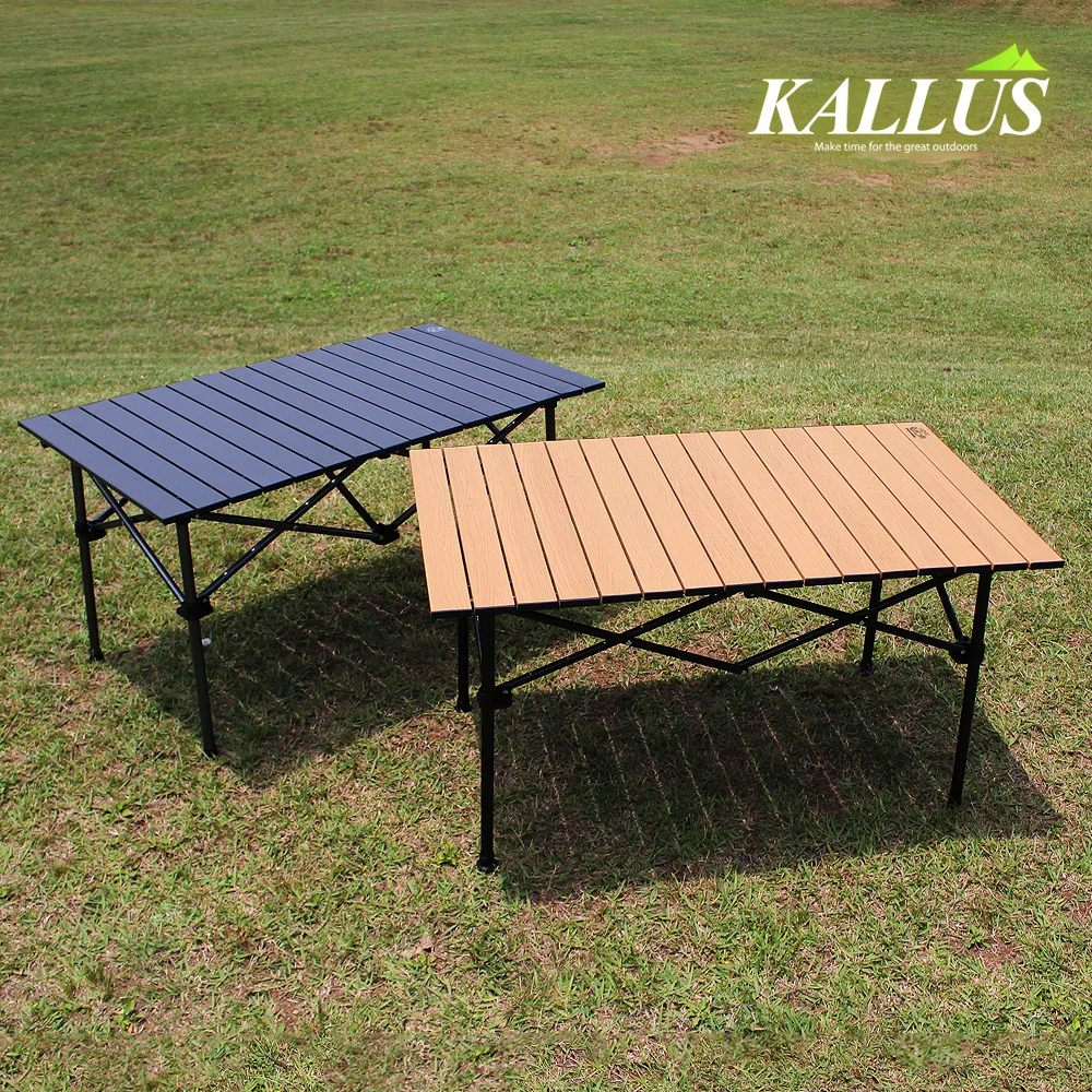 Compact Roll Table Medium 900 Wood Black Camping Table Outdoor Foldable Folding Height-Adjustable Carry-Sensitive Lightweight