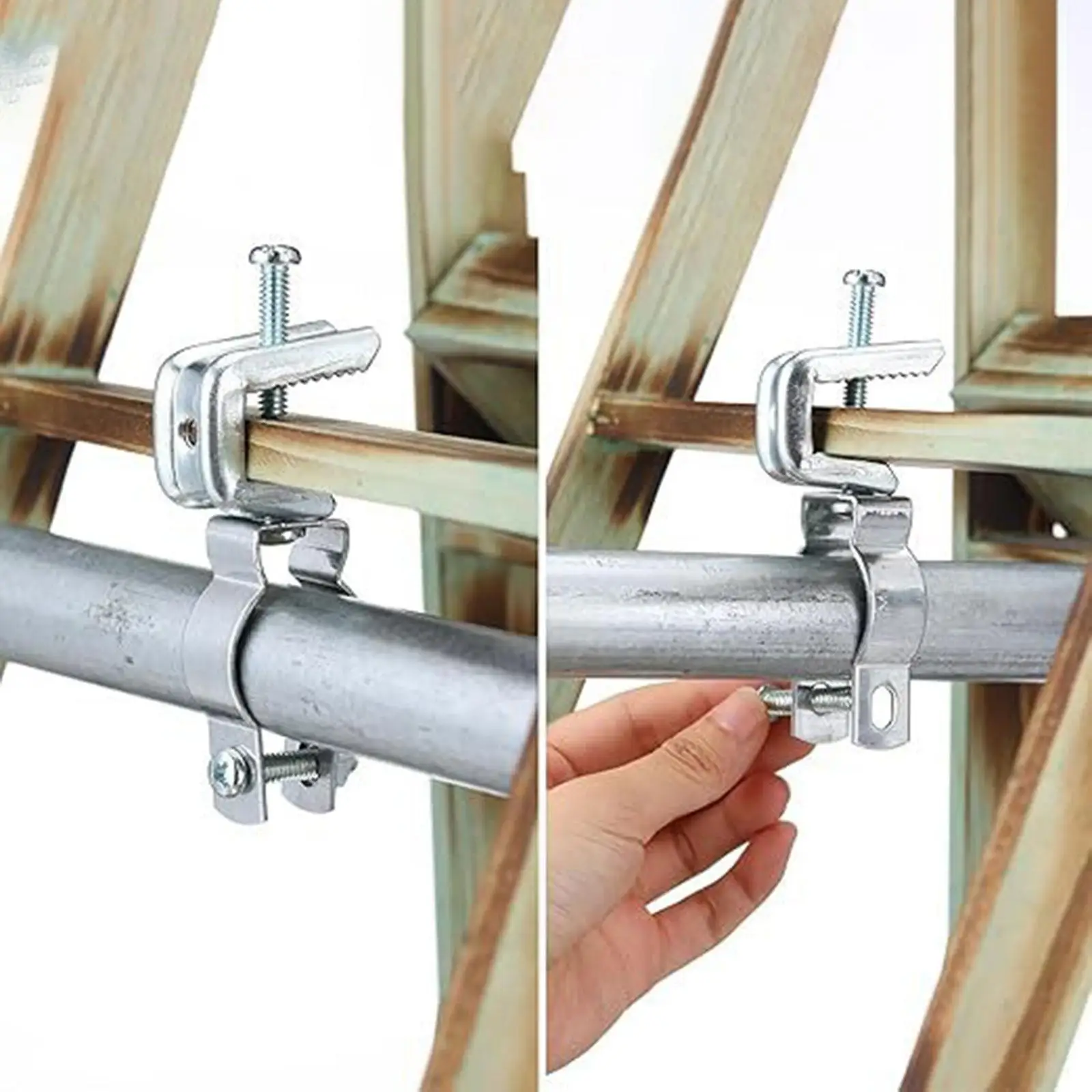 25Pcs Conduit Hangers with Nuts and Bolt Metal Threaded Rods Pipe Hanger Tube Hook Fixing Hardware Accessories