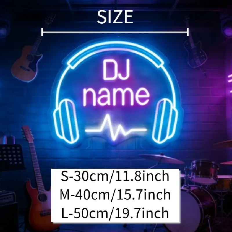 Custom Neon Light with Name/Nickname, Room Decor, Gift for Brother/Boyfriend/Father, Door/Wall Hanging Decor for Music/Game Room