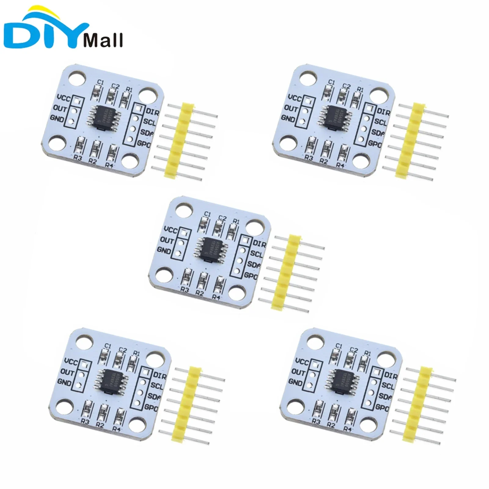10PCS AS5600 Magnetic Encoder Module,12‑Bit High Precision Magnetic Induction Angle Measurement Sensor For Arduino Robotics DIY