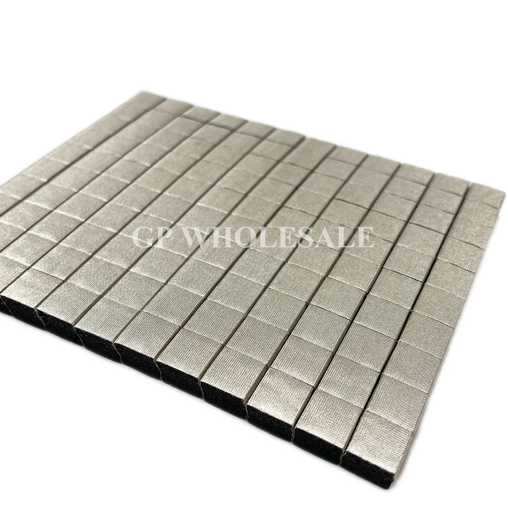 120Pcs 10x10x9mm Conductive Fabric Foam Gasket Block with Conductive Adhesive for PC Server Enclosure EMI RFI Shielding