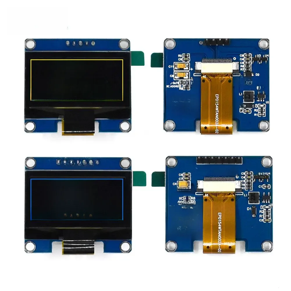 Module OLED 1.54 pouces, écran 1.54 pouces, Module d'affichage LCD LED 128x64 SSD1309, Interface SPI/IIC I2C pour Arduino 4 broches 7 broches