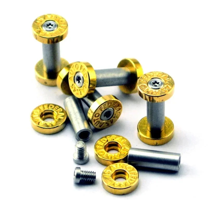 Swayboo – tournevis à apprêt en laiton, couteau de bricolage pour la maison, boucle de verrouillage en acier inoxydable, poignée, Patch, Rivet, fixation à vis pour couteau fixe