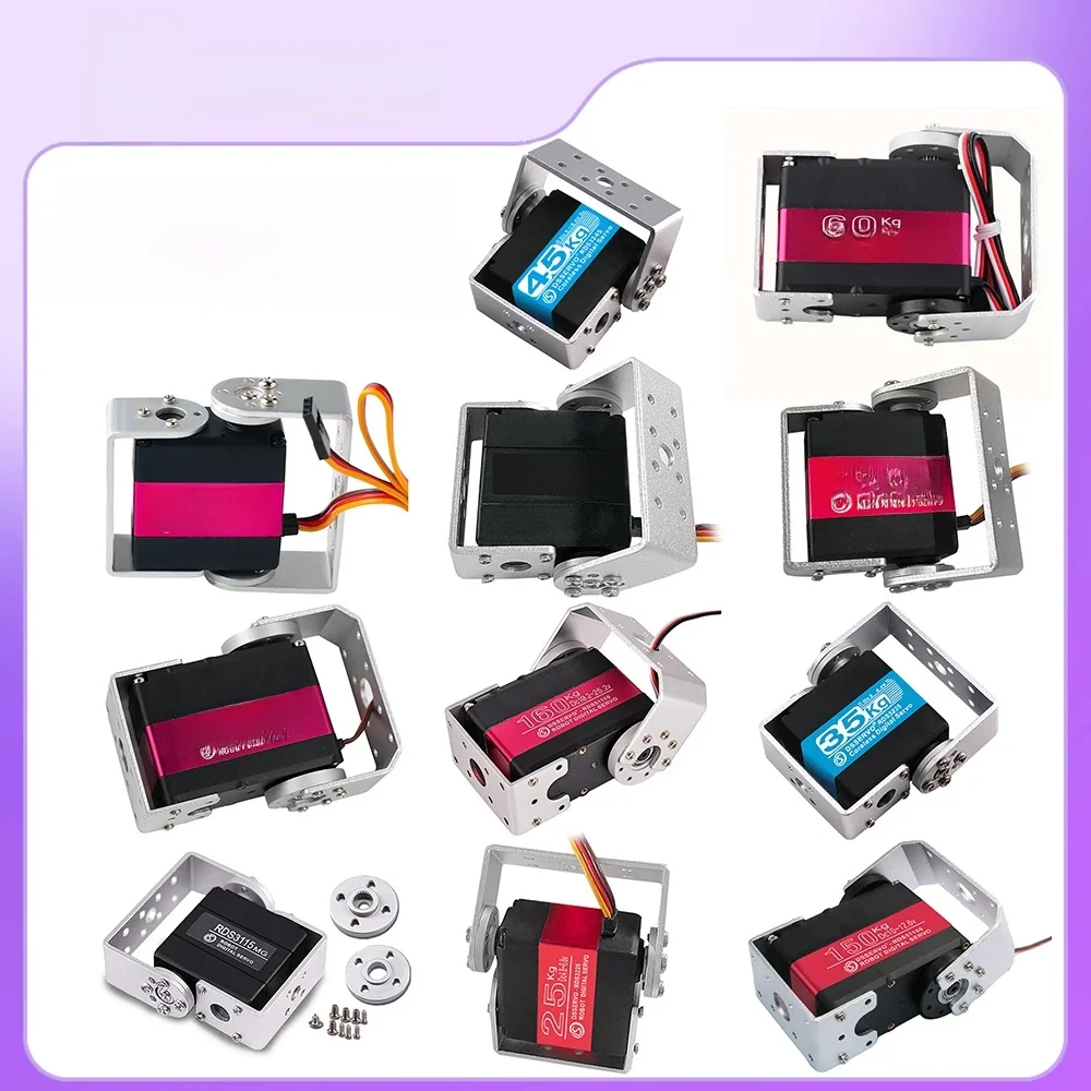 Servo numérique robotique HV 160kg 150kg 80kg 60kg 35kg 25kg 20kg 17kg, servomoteur à engrenages métalliques, Double arbre, couple élevé 180/270 degrés IP66