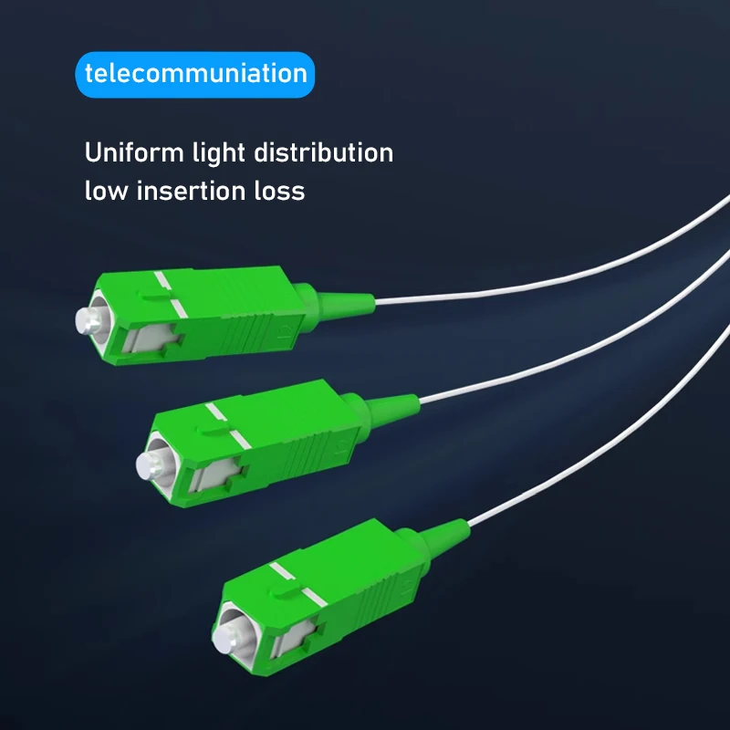 Imagem -05 - Apc Divisor 1x2 Plc Divisor Óptico Conector de Fibra Único Modo Tubo de Aço Pvc Fbt Divisor 1*2 1m Ftth 10 Pcs sc