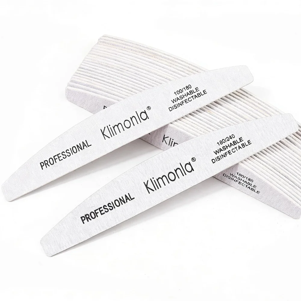 5/10/25pcs Wooden Nail Files Professional 100 180 240 Emery Board Manicure Buffer Grey Boat Double-sided Wooden Pedicure Buffers