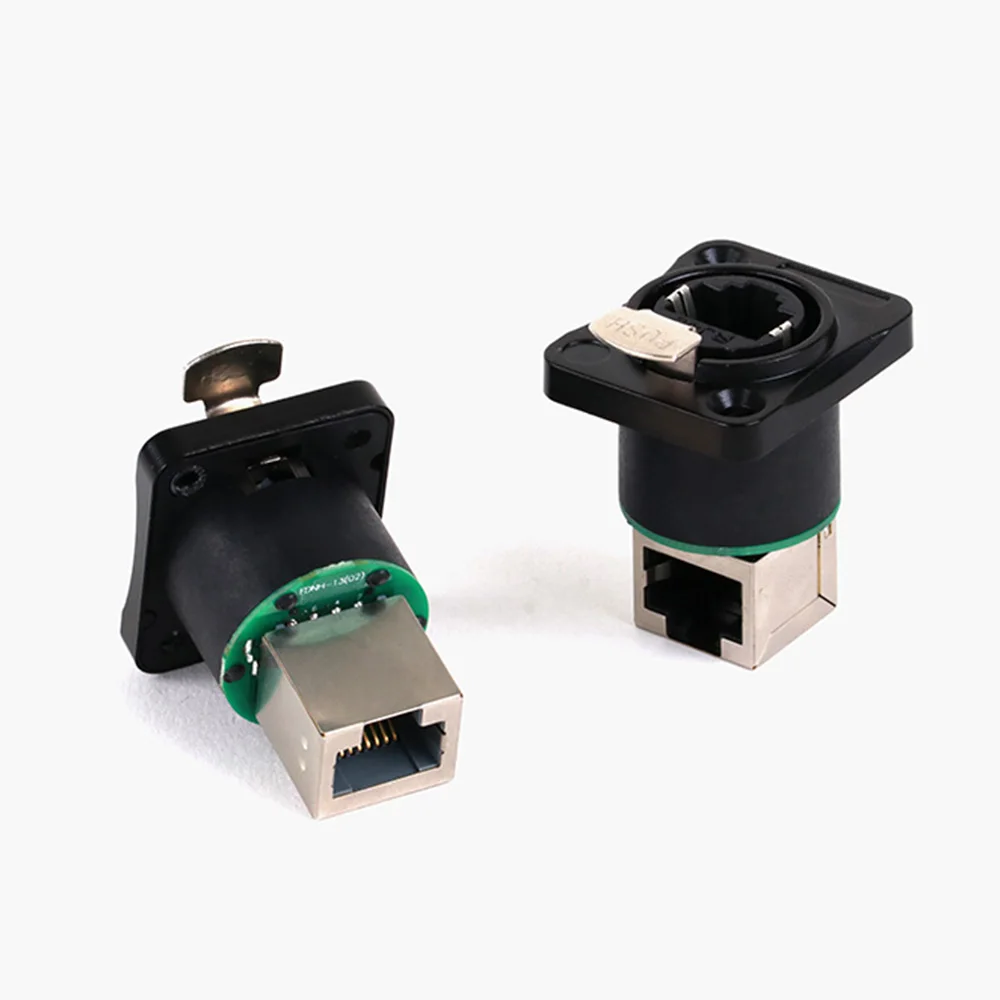 1PC RJ45 Shield Network Connector 8p8c Female Panel Mount Sockets RJ45 Ethernet Connector, Normal&Right Angle styles for options