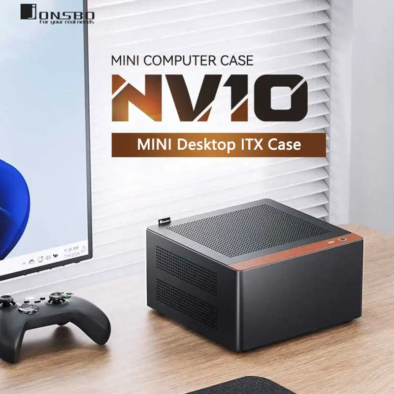 

JONSBO NV10/N10 Desktop MINI-ITX Case,Aluminum alloy shell/compatible with 1U FLEX power supply/4.5L computer case