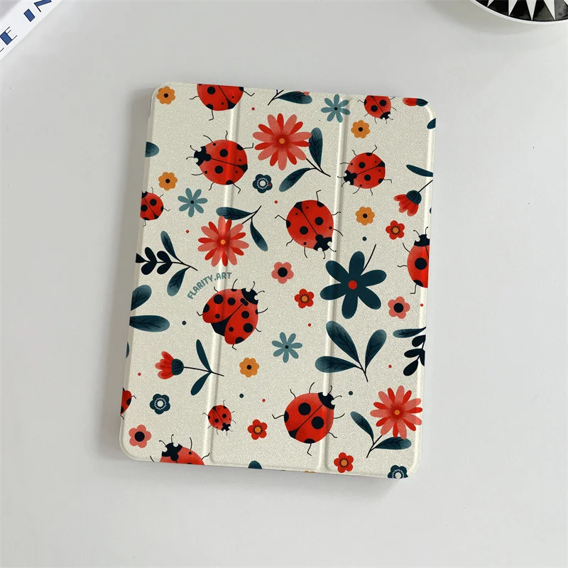 Cute Floral Tablet Case For iPad 10 Pro 11 inch 2024 Air 2025 iPad Air 5/4 10.9 7/8 10.2 9.7 inch Air3 10.5 mini 6/5Cover Cases