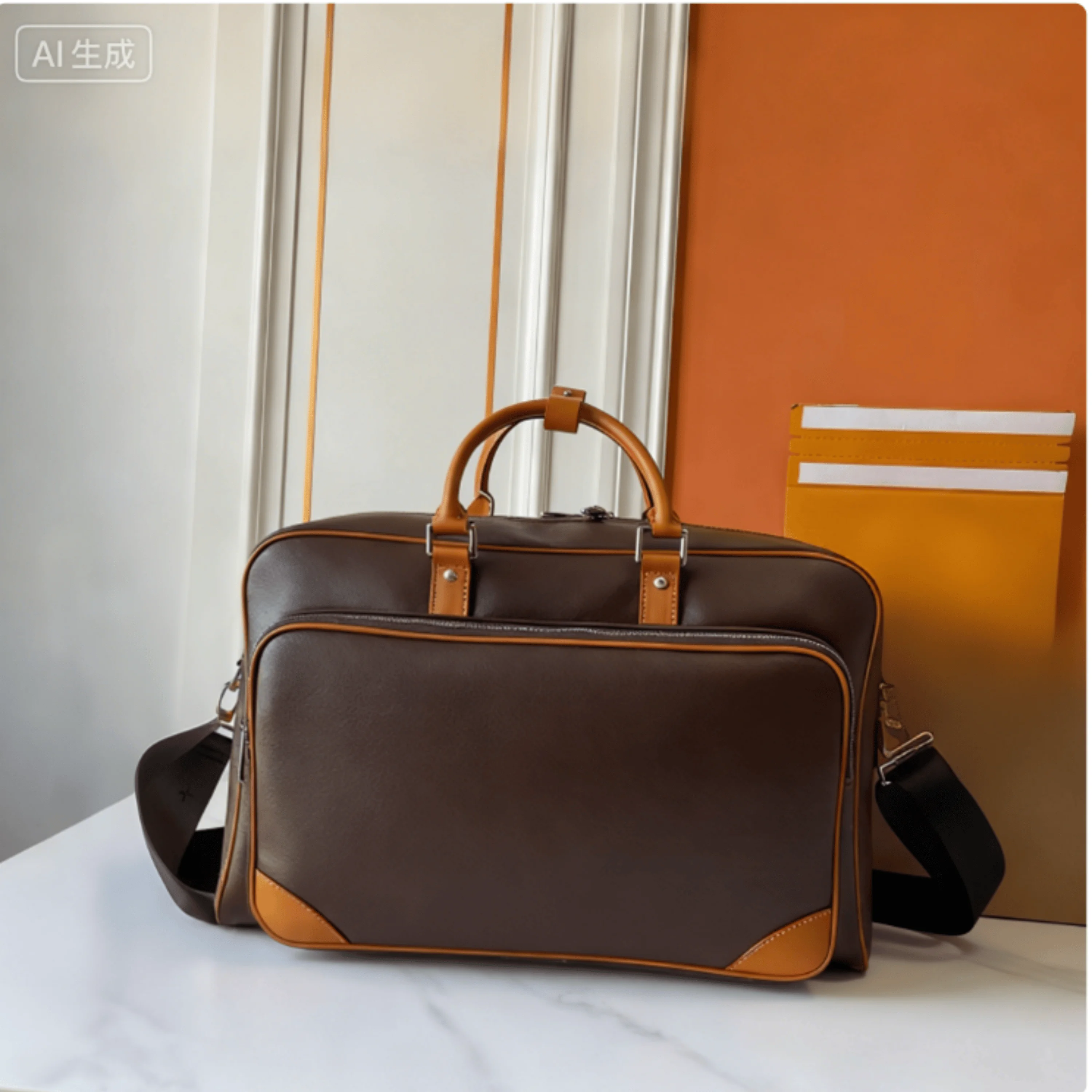 

2025 New Handbag Fashion Simple Retro Classic Versatile Large Capacity Canvas Durable Travel Bag 46*31*18cm