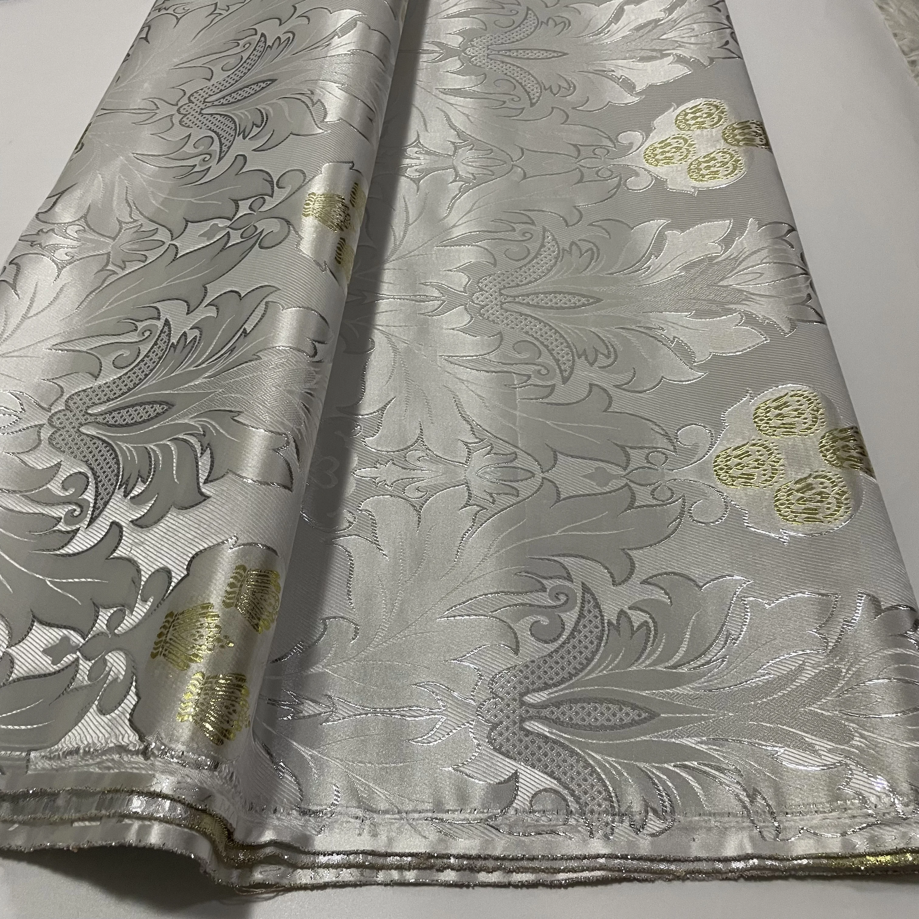 5 Yards African Damask Lace Fabric 2026 Nigerian Brocade Fabric DIY design Jacquard Damask Sewing For African Weddding Garment