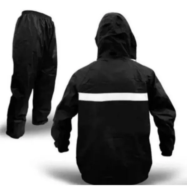 Chubasquero impermeable para motocicleta, chaqueta de nailon con capucha y pantalones