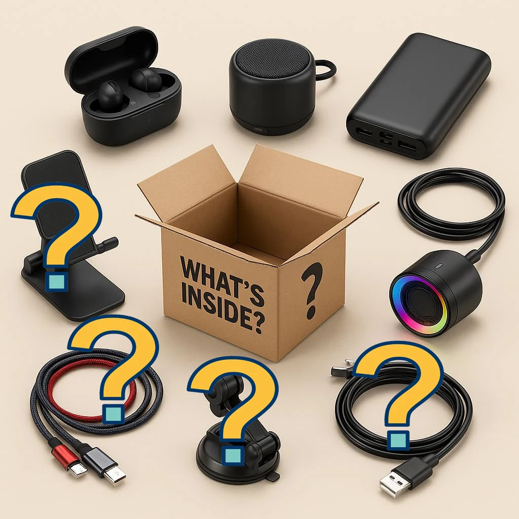 Assorted Premium Mystery Gift Box – Wireless Earbuds, Home & Garden Items, Electronics, and Fragrance Variety Pack 5