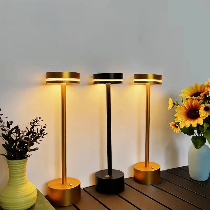 Touch Small Night Light LED Aluminum Material Desk Light Adjustable Brightness Reading Table Lamp for Gift Bedroom Home Decor