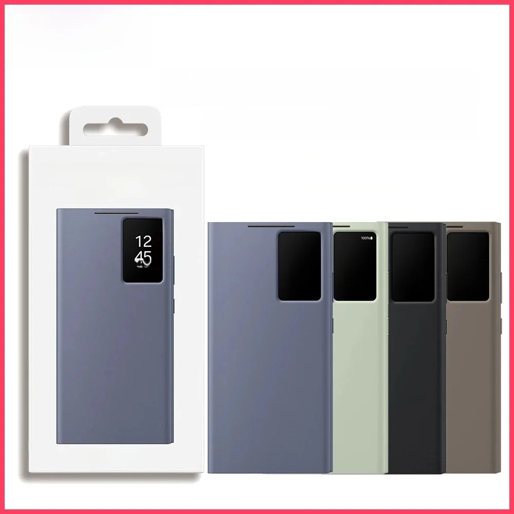 Originele Voor Samsung Galaxy S24 Ultra S-View Flip Smart Case Voor Galaxy S24Ultra LED Clear Cover windows phosne gevallen - afbeelding 2