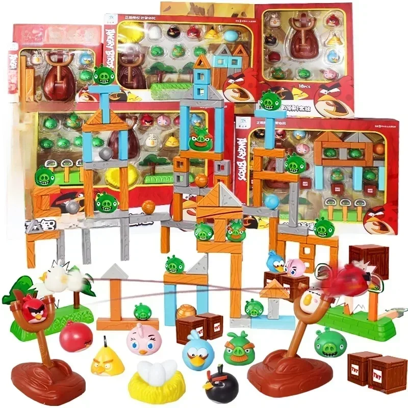 Angry Bird figurka bitwa czerwony czarny Chuck bomba Matilda Terence ptaki walczące bloki proca konstrukcja zabawka dla dzieci — 2
