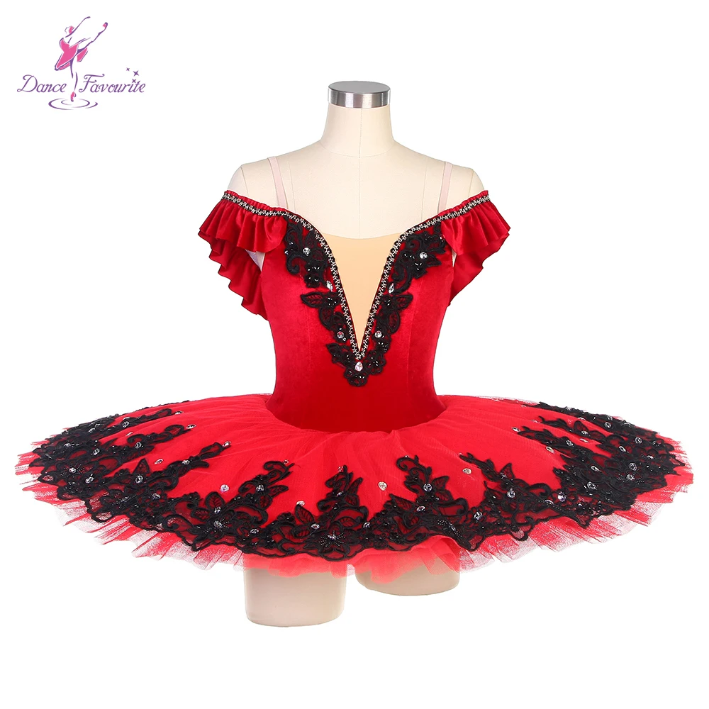 

Dance Favourite Ballet Tutus BLL501 Red Velvet Bodice Pre-professionnal Ballet Costume Tutu Performacne Dance Costumes