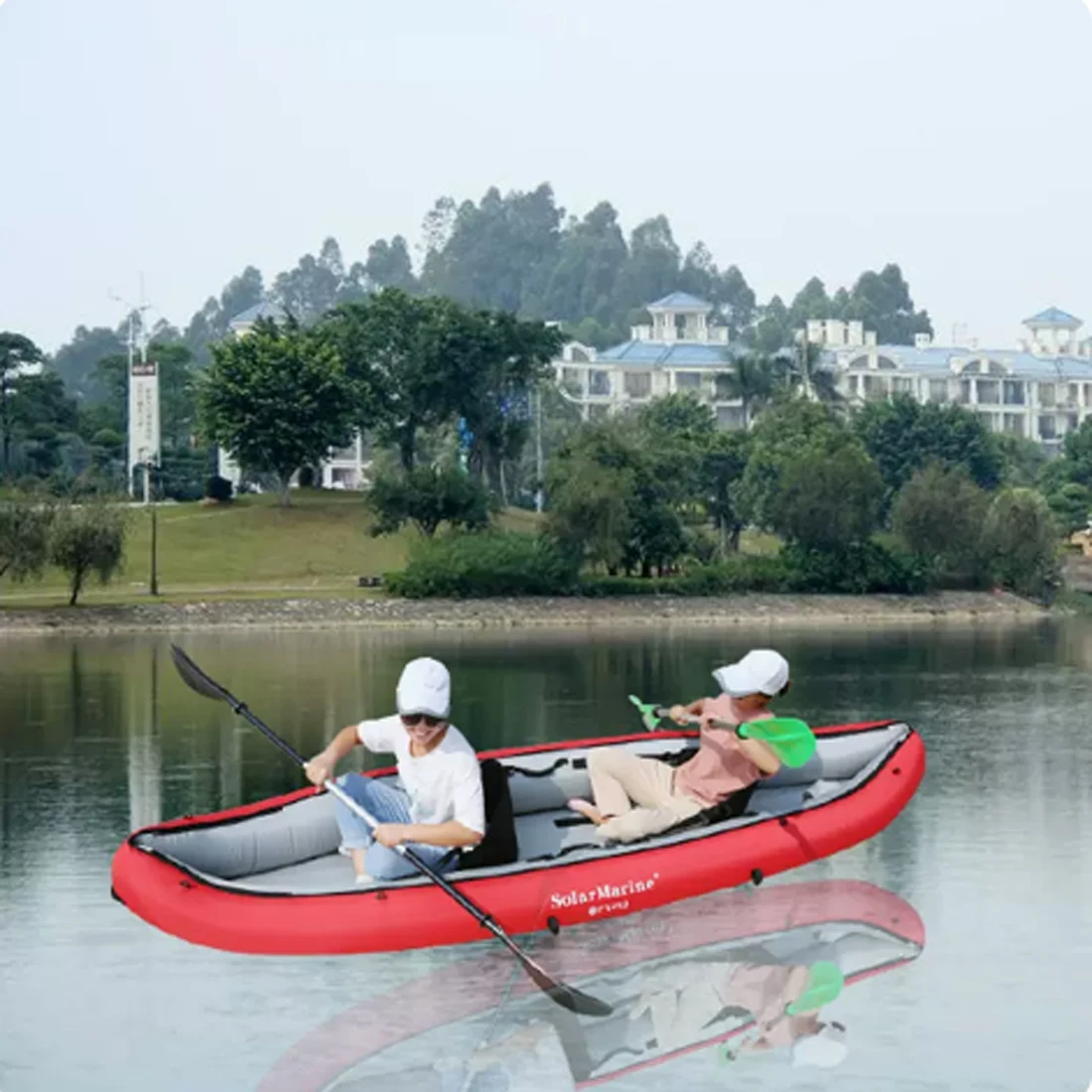 Inflatable Canoe Double Kayak Foldable Rafting Boat