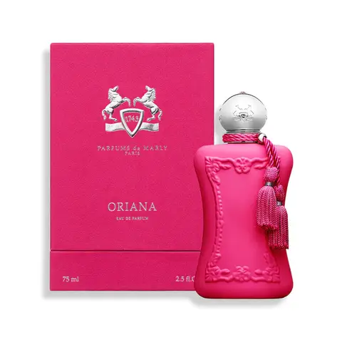 Parfums de Marly Oriana Eau de Parfum Spray per Donna – Deliziosa Fragranza Floreale Fruttata Gourmand, Marshmallow, Fiori d'Arancio e Vaniglia, Profumo di Lusso a Lunga Durata, Regalo Perfetto, 2.5 fl oz / 75 ml