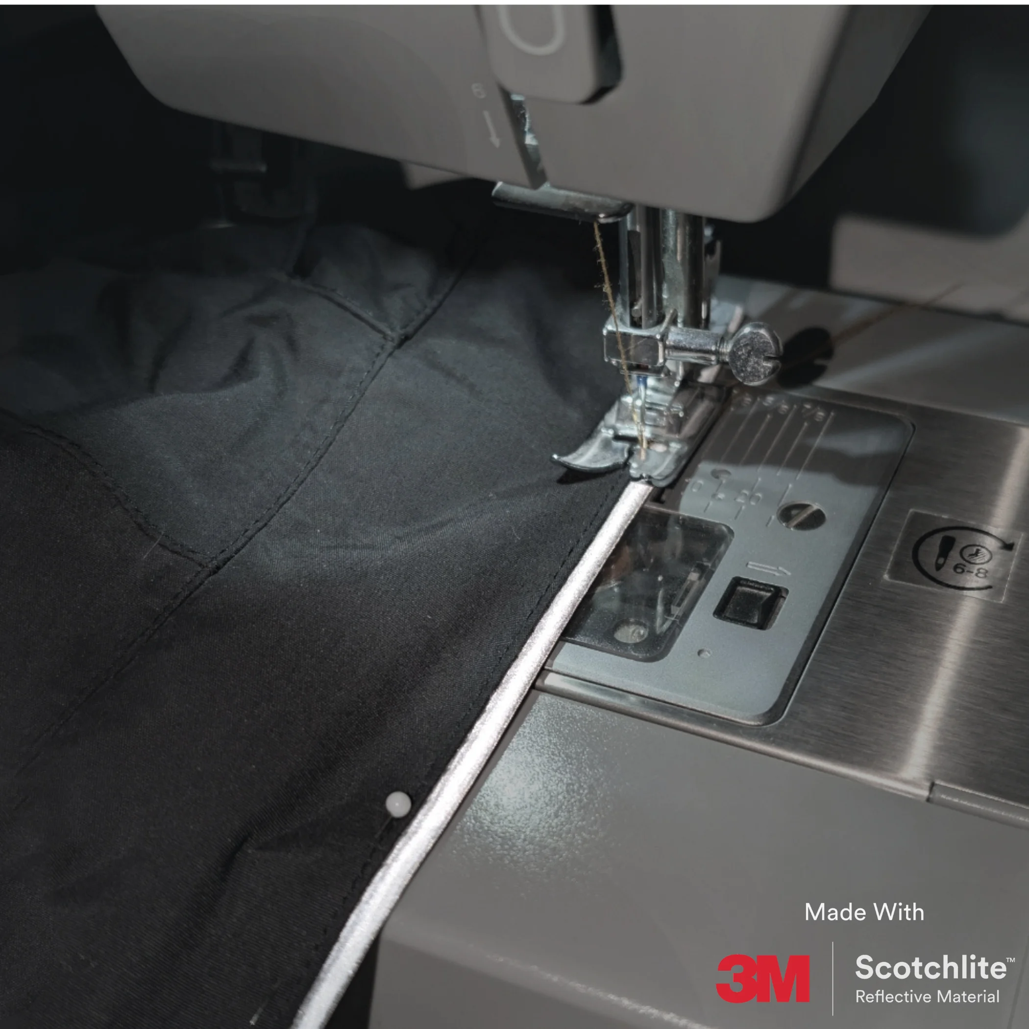 أنابيب عاكسة 3M للخياطة - شريط حواف عاكس 3M بالمتر - للملابس والحقائب والمنسوجات - عرض 10 مم
