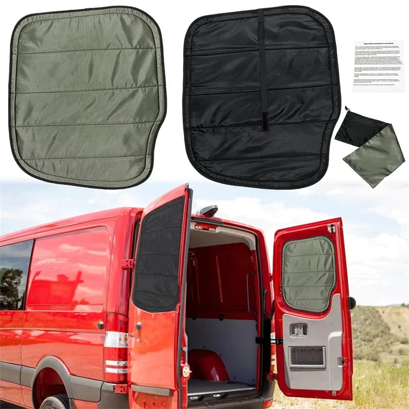 Housses de porte arrière pour Mercedes Benz Sprinter Cargo Van, 2007-2018, couvercles de vitres de voiture de passager occultants isolés, une paire, 2 côtés