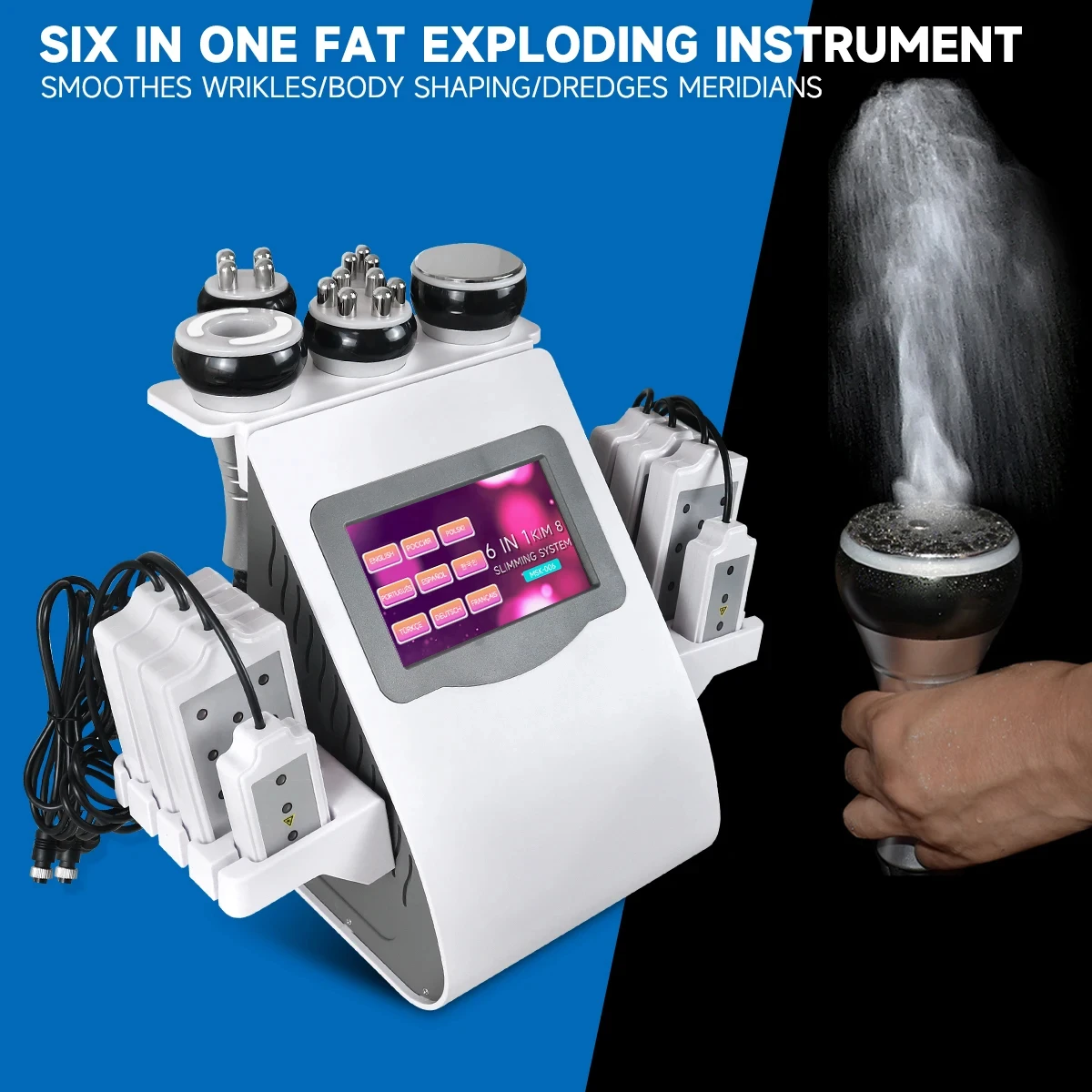 2025 Ultrasonic Cavitation 40k Vacuum System Machine 6 in 1 Slimming Face Lifting Cellulite Reduction Massage Body Shaping Fat