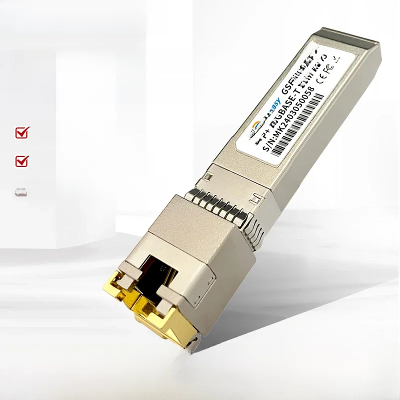 Moduł transceivera SFP 10G RJ45 10GBase-T RJ45 miedziany 30m SFP-10G-T do Mikrotik/TP-Link/Zyxel/Hasivo/AUSU Routerów/Switchów światłowodowych — zdjęcie 2