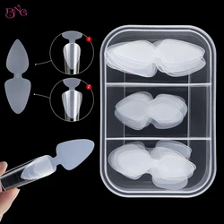 New 36Pcs French Tip Stickers Tool for Dual Forms Nails Reusable Silicone Nail Molds Dual System Molds for Nails Manicure