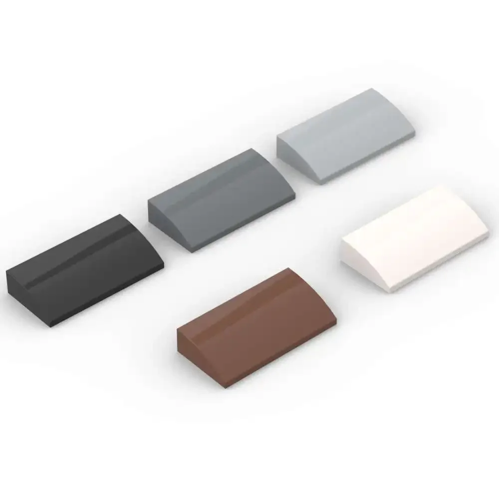 MOC – Kit de blocs de construction incurvés 88930, 2x4x 2/3, avec Tubes inférieurs, briques de pente, idée éducative, jouet, cadeaux d'anniversaire pour enfants, 10 pièces