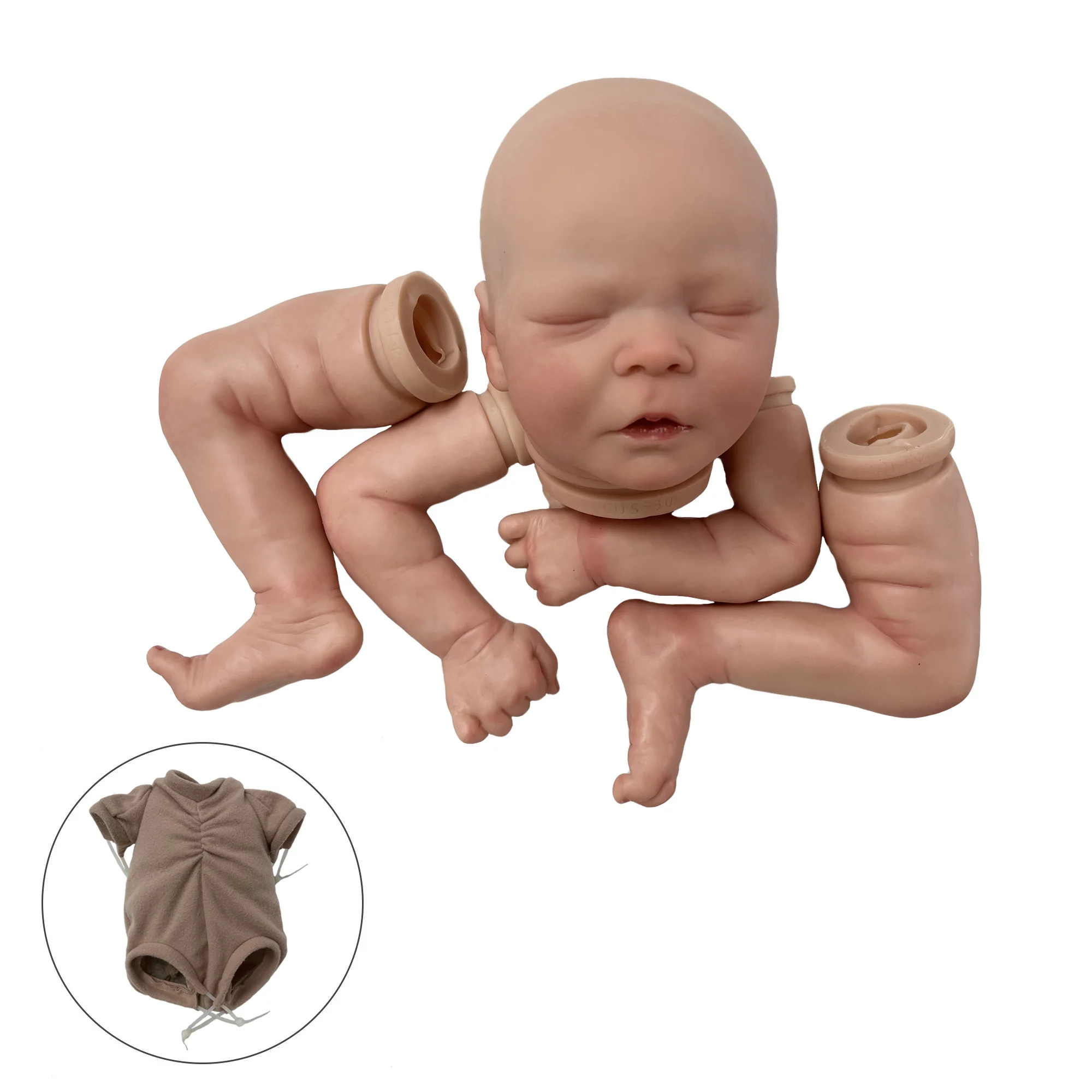 Darren Reborn Doll Kits 16-18 Inch Bebe Dolls Handmade DIY Realistic Kit Soft Touch Vinyl Sleeping Baby