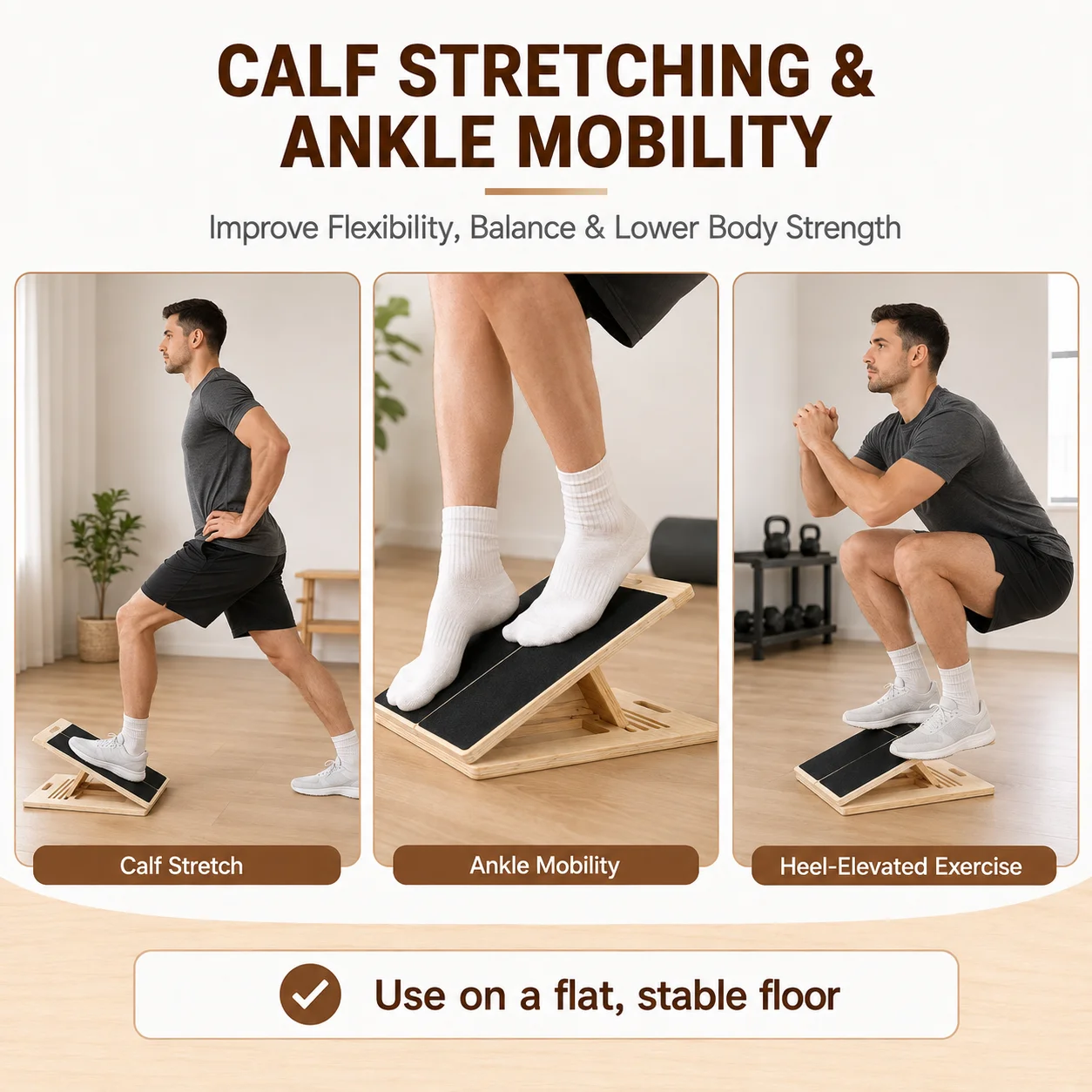 Adjustable Wooden Incline Board 5