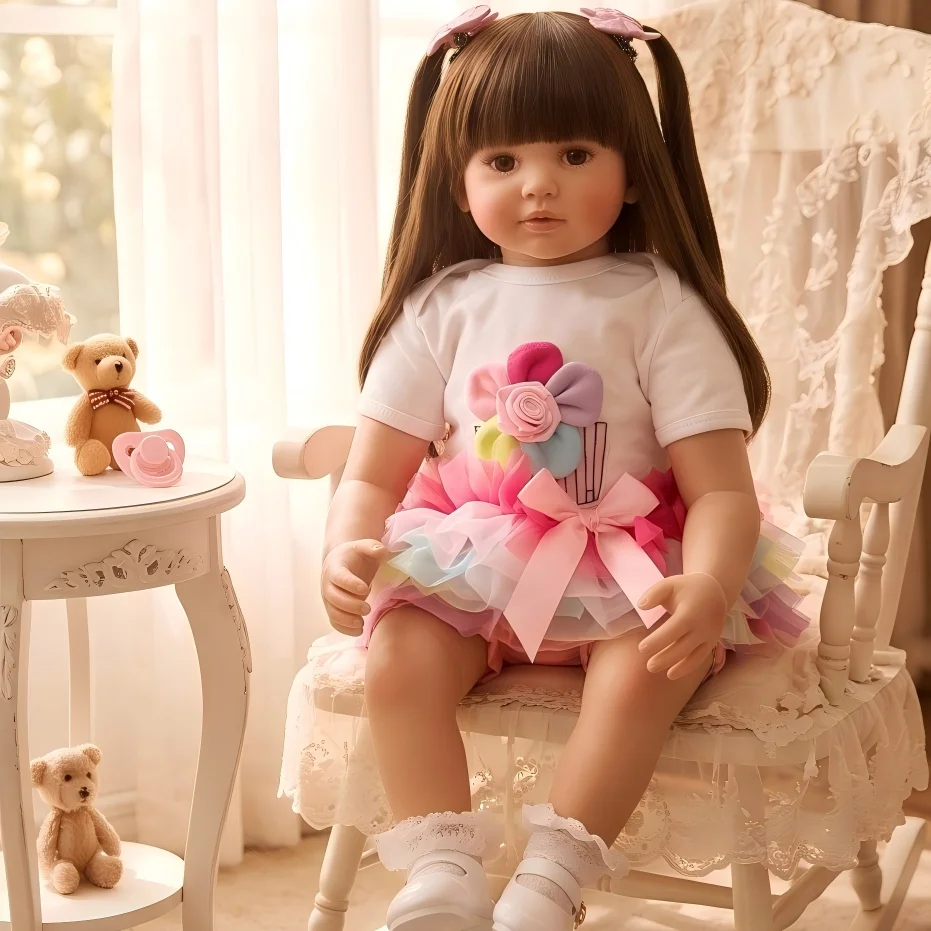 

50cm 20inch Lifelike Baby Reborn Doll With Soft Vinyl Alive Newborn Bebe Princess Girl Toy Birthday Gift Realistic