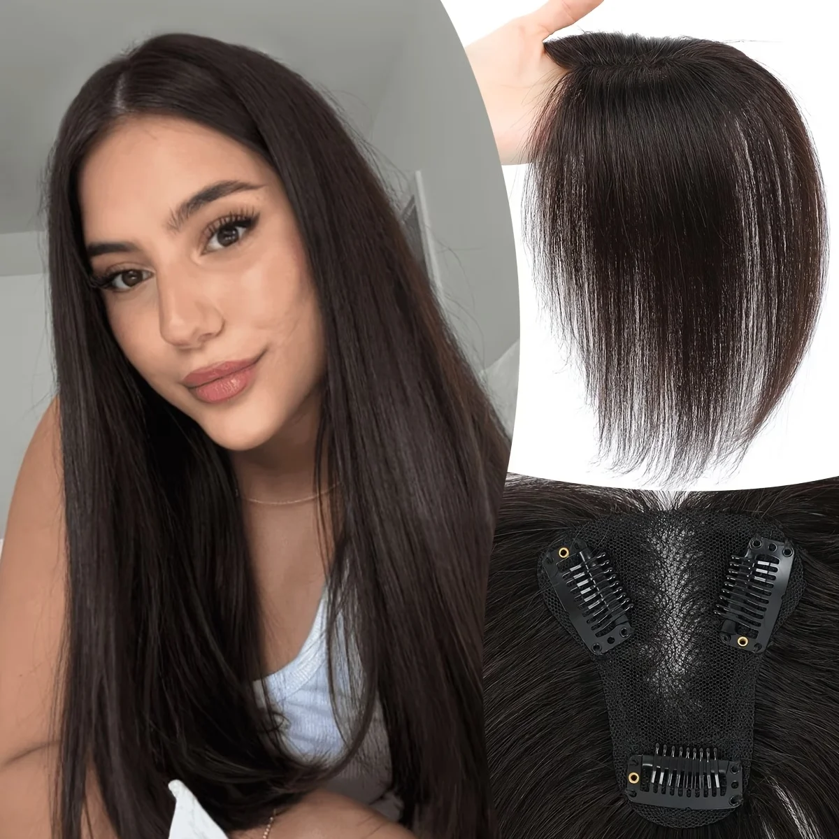 

Накладки для волос 7*9 см для женщин, из натуральных человеческих волос, на заколках, улучшенная модель, ручная работа, швейцарская кружевная основа, невидимые накладки для волос для женщин