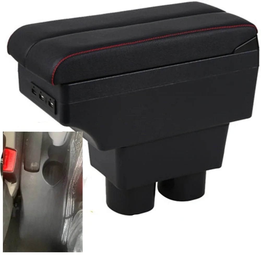 Ford Figo Armrest Box Elbow Rest Center Console Storage with Phone Charging USB Interface Cup Holder