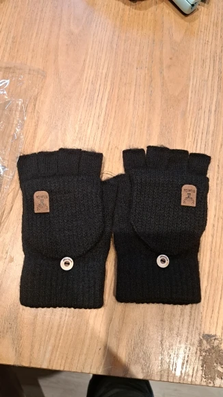 Knitted Fingerless Gloves Winter Thicken Warm Touch Screen Gloves for Men Women Gloves Warm Half Finger Student Gloves photo review