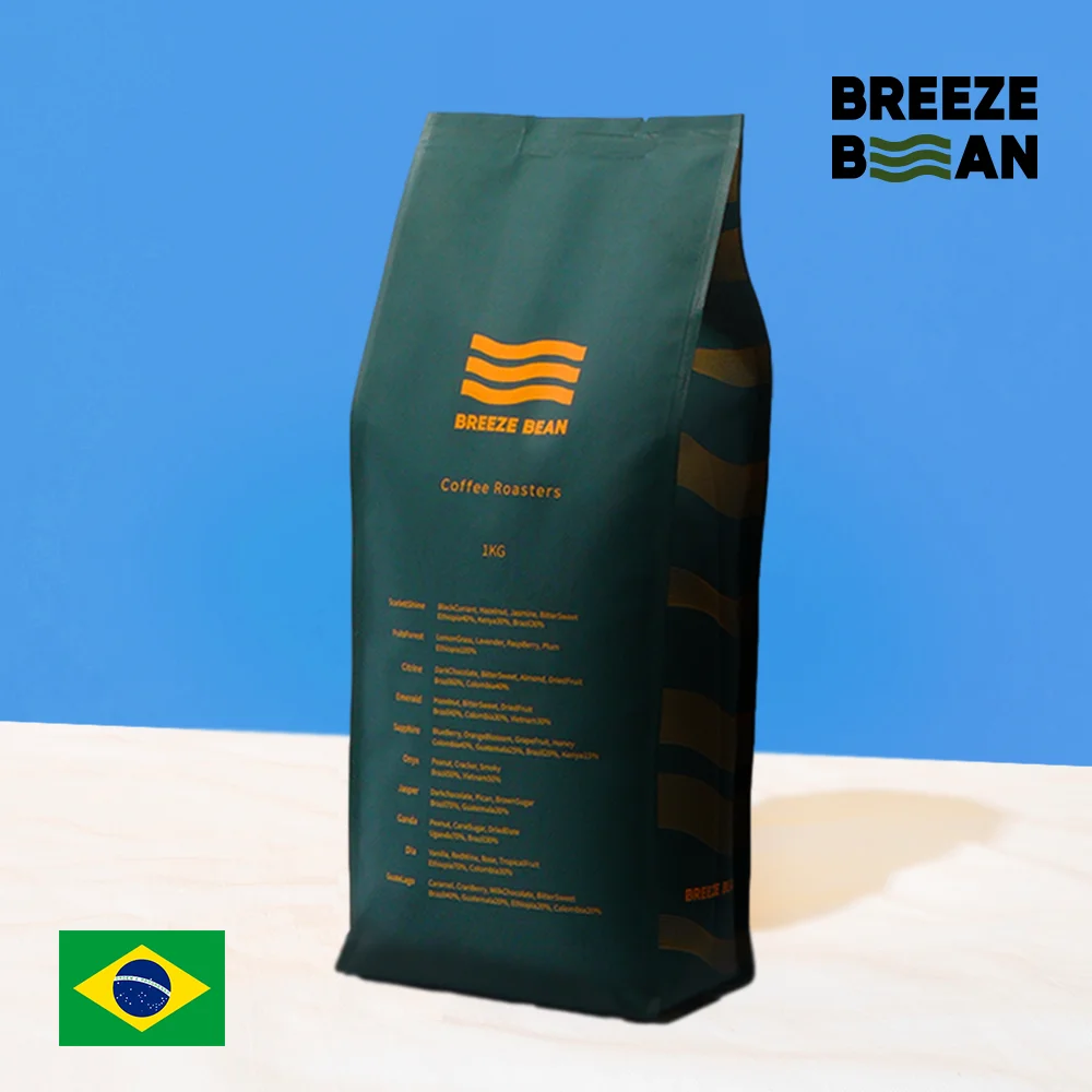 Breezebean Brazil Serrado 1kg coffee bean peanut Medium dark roast single bean Espresso HACCP