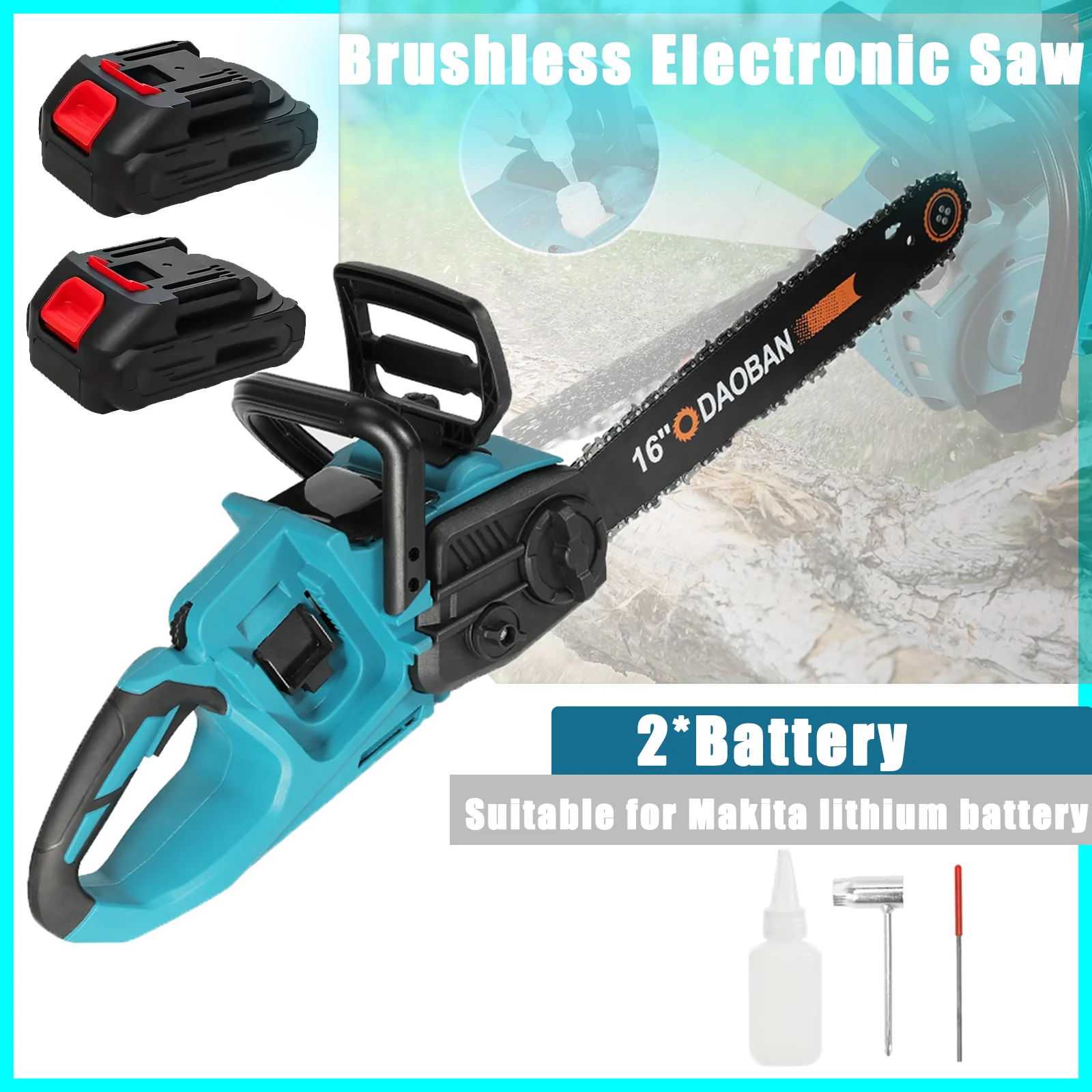Makita – tronçonneuse électrique sans balais 3500W, 16 pouces, taille sans fil, outil électrique pour le travail du bois, coupe-jardin portatif pour batterie