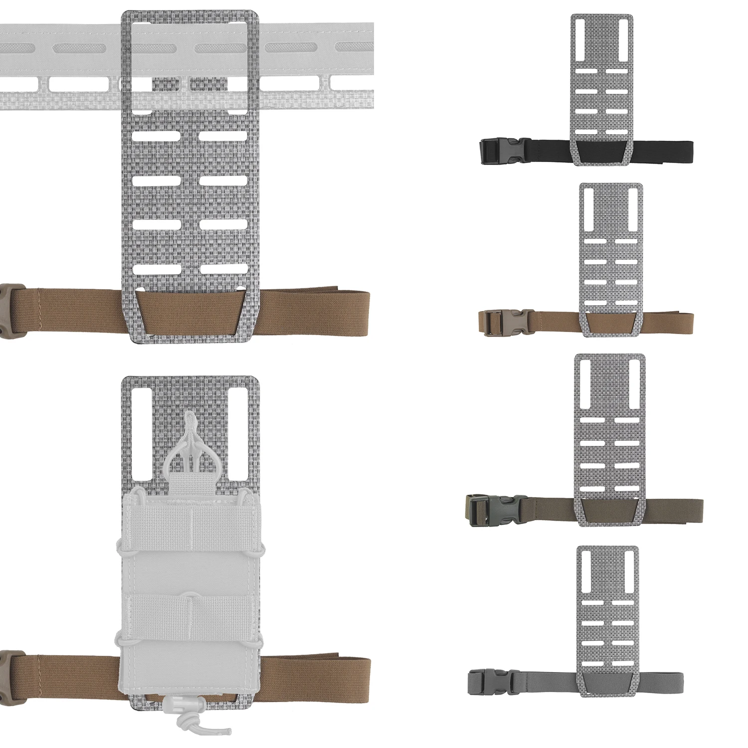 QX Tactical Mid Ride Drop Thigh Harness Single Module Adapter Leg Strap Extension Panel Plate Carrier Gear