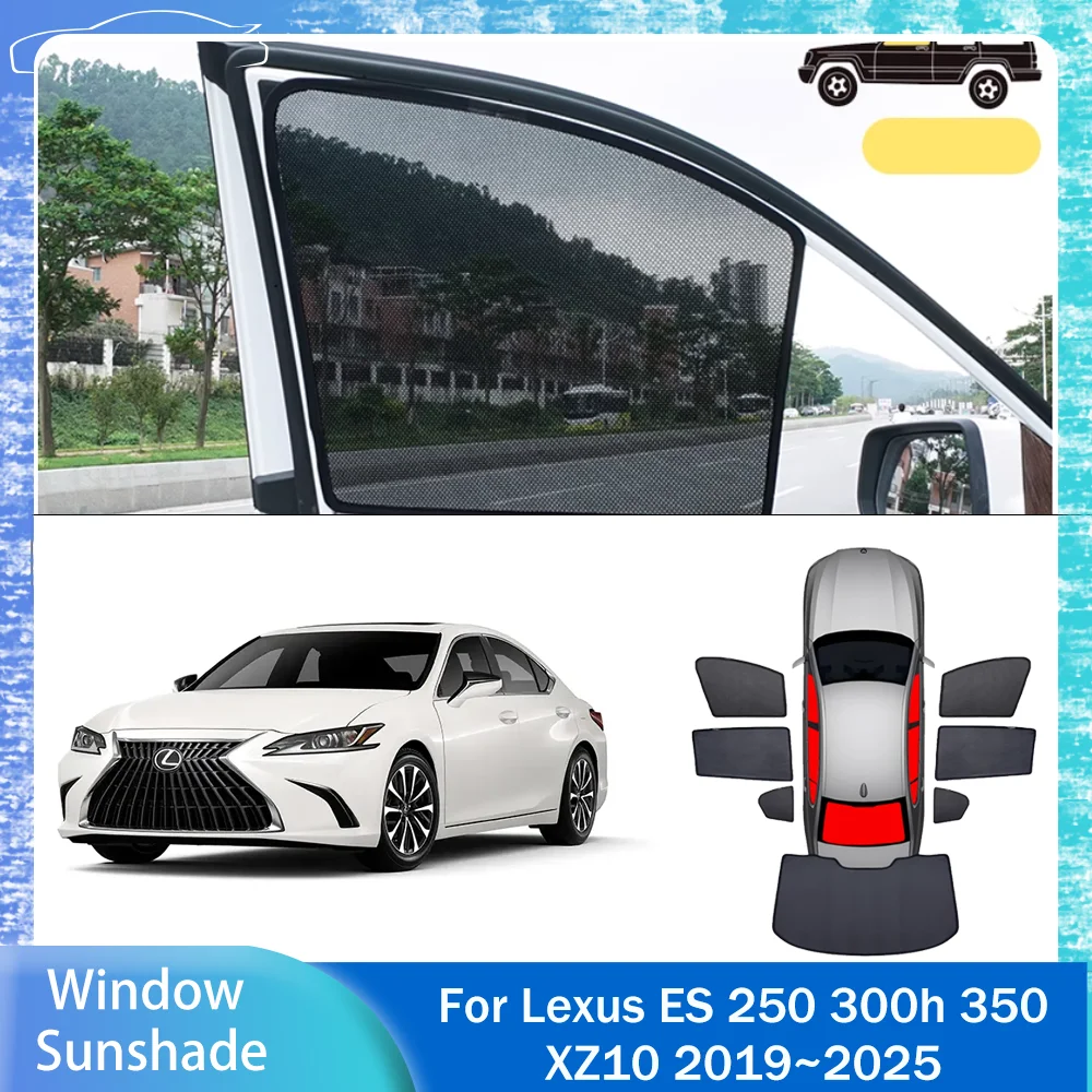 For Lexus ES 200 250 300h 350 2019~2025 2020 2021 Car Magnetic Mesh Privacy Sunshade Side Window Sun Shade Interior Accessories