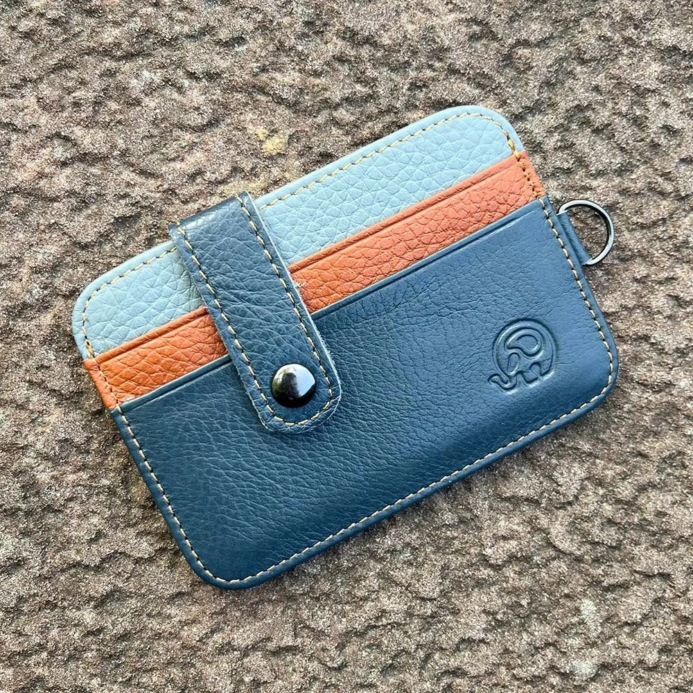 Etui na karty z prawdziwej skóry Portfel na karty kredytowe Mini smukły portfel na karty i etui na dowód Mężczyzna Vintage Cardholder Dostosowane logo — zdjęcie 2