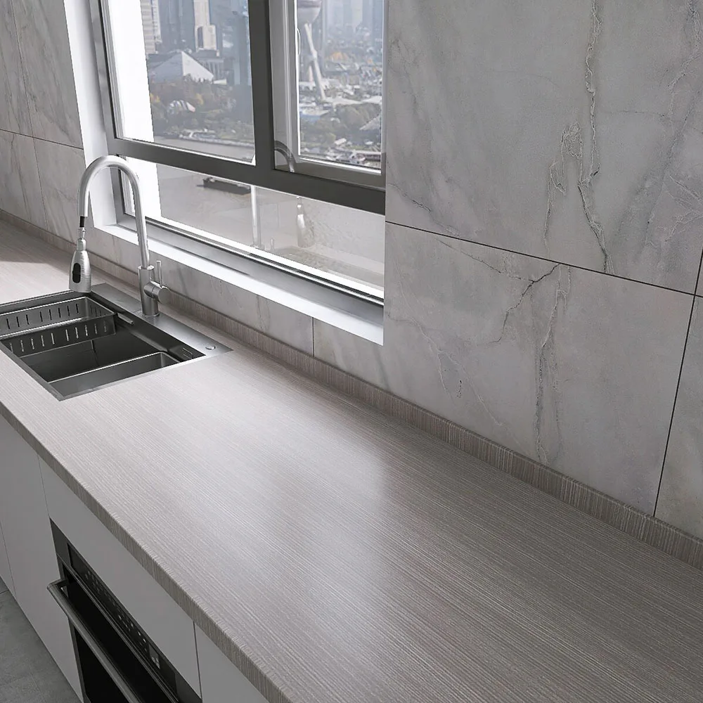 วอลเปเปอร์ติดด้วยตนเองหนากันน้ํากันน้ํากันความชื้นพร้อมพื้นหลังห้องครัวห้องนั่งเล่นลายไม้