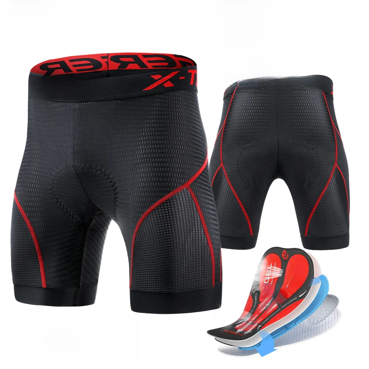 AliExpress X-TIGER Cycling Underwear Gel Pad Breathable Non-Slip Men Cycling Shorts Shockproof Bicycle Underpant MTB Road Bike Riding Short