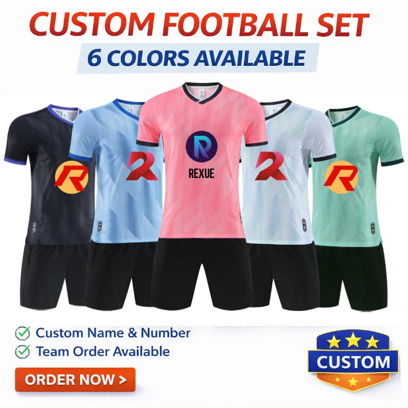 

2025 футбольный трикотаж на заказ, мужская детская футбольная одежда, школьная форма для мальчиков, индивидуальный номер имени, детские трикотажные изделия, спортивный костюм