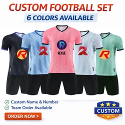2025 Custom Football Jersey Suit Men Child Soccer Clothes School Uniform For Boys Customize Name Number Kid Jerseys Tracksuit