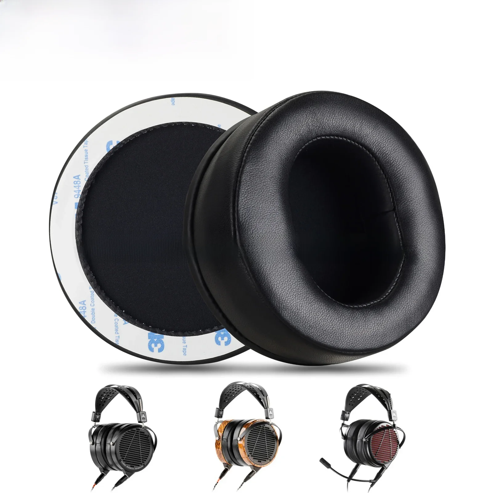 Kątowe nauszniki Carberon z owczej skóry do słuchawek Audeze LCD-2 LCD-2 Classic LCD-3 LCD-4 LCD-4Z LCD-X LCD-GX (11 cm) — zdjęcie produktu 7